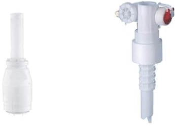 GROHE Servo - Ablaufventil (Spülung unterbrechbar, ohne Ventilsitz), 43486000 & Sanitärsysteme - Füllventil (3/8 Zoll, universell einsetzbar), chrom, 37095000