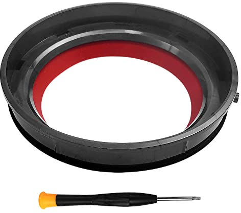 Choonjin Anillo de Sellado Fijo Superior, Anillo de Sellado Fijo Compatible con Dyson V11 SV14 SV15, Partes de Reparación de Aspiradoras, Accesorios de Repuesto para Aspiradora (Rojo)