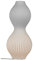 formano Tischlampe Keramik weiß mit Rillen 18 x 40 cm Dekoleuchte bauchig