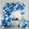 Pricl Blau Luftballon Girlande Set,143 Stück Blau Weiß Helium Party Ballon Metallic Blau Ballonbogen mit Konfetti Ballons für Geburtstag Babyparty Hochzeit Baby Shower Deko Winter