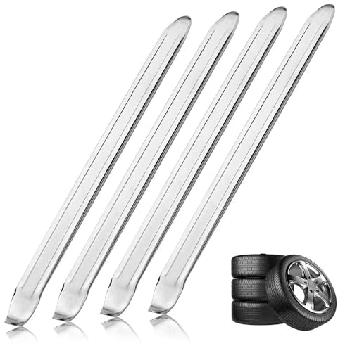 Abiemuce 4 Pièces Demonte Pneu, 30cm Démonte-Pneu, Démonte-pneus en Acier Au Manganèse, Outils de Réparation de Décapant de Pneu de Cuillère, Demonte Rneu Moto, Demonte Rneu Voiture