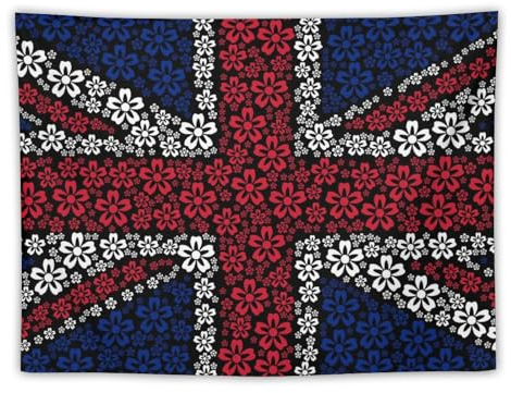 LAZAT Wandteppich Britische Uk-Flagge Dekorative Wandbehang Bettwäsche Wandteppich