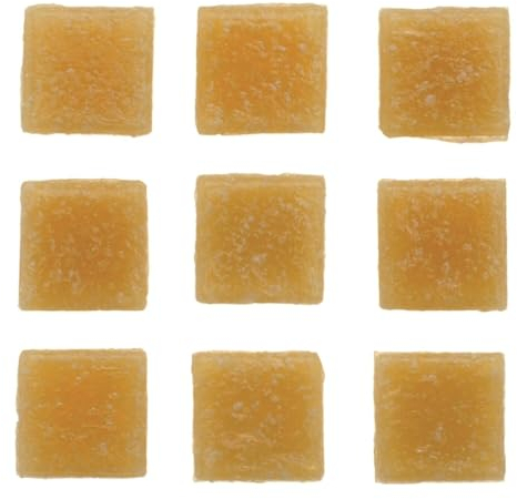 CREATIV DISCOUNT Mosaiksteine aus Glas, quadratisch, 20x20x2 mm, 100 g, ca. 30 Stück, Beige