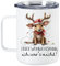 GRAZDesign Glühweinbecher mit Deckel Frohe Weihnachten, Weinachten Thermobecher Edelstahl 350ml (Lustiges Elch, 350ml)