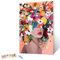 gelrovaled Peinture par Numéros pour Adulte, Peinture Acrylique pour Adultes Enfants débutants Facile sur Toile 30×40 cm avec peintures et pinceaux, Flower Girl(Avec cadre)