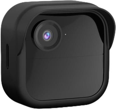 AZURAOKEY Coque en silicone pour Blink Outdoor 4 (4e génération) - Résistant aux intempéries - Design anti-rayures - Pour caméra de sécurité intelligente Blink Outdoor 4 - Noir