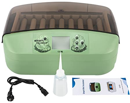 Automatischer Brutkasten mit automatischem Eierwender für 32 Eier, Dreifache Verwendung für das Ausbrüten, Küken und Brüten, Inkubator mit Display, Temperaturregelung (32 Eier)