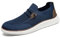 VGPSFN Mens Loafers Slip On Walking Shoes Sneaker Gym Sports Running Shoes Lightweight Work Shoes Soft Penny Driving Shoes Dark Blue UK 11