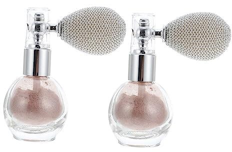 HONMEET Spray de corporelle 2 pièces Spray surligneur pailleté Fourniture de surligneur pour le maquillage du visage du corps et des cheveux