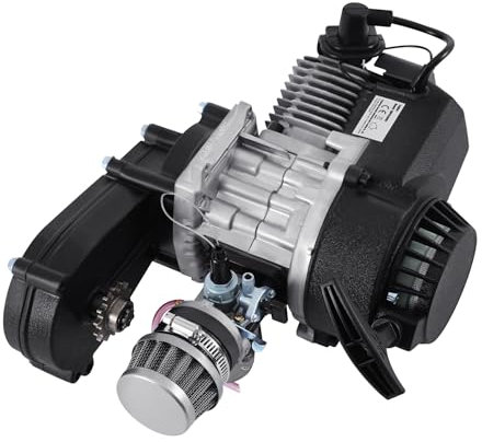H-YEEU Motore da 49 cc, 50 cc, motore a 2 tempi, dirt bike, cross, mini ATV quad, carburatore