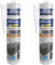 GEB Mastic silicone tous supports couleur gris anthracite pour l'étanchéité sanitaire. Anti-moisissures, sans odeur et longue durée - 280 ml (Lot de 2)