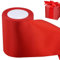 Geschenkband 10cm Breit Satinband Rotes Band für Grand Öffnung, Eröffnungszeremonie, Schleifenband Ringelband für Weihnachten Neujahr Geschenk Hochzeit Valentinstag Deko 22M
