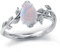 925 Sterling Silber Opal Ring für Damen, Weihnachten Ringe Verlobungsring Hochzeitsring für Mutter Frauen