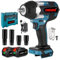ONEVAN Cordless Impact Driver - Electric Wrench Brushless Motor Impact Gun 520W (1000NM) with 2x3.0Ah Batteries and Fast Charger, Impact Wrench for Tyre Change