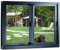 DWSSX Kellerfenster, Ersatz-Kellerfenster, bündig montierte Spielhausfenster, die Sich öffnen Lassen, Badezimmer-Außendusche, Schiebefenster mit Sichtschutz(WxH 30x18in/75x45cm)
