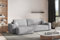 Kaiser Möbel - Ecksofa mit Schlaffunktion - Big Sofa - 274 x 142 cm - Cord Stoff, L Form, XXL, mit Bettkasten - Große Liegefläche 230 x 140 cm - Eckcouch, Wohnlandschaft - Best XL Links, Grau