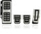 Szwaldaper for Polo, A05, for Golf, A7, for Skoda, Rapid, for Octavia, 5E 5F A7 Teile Auto Auto Pedale Fuß Kraftstoff Bremse Kupplung Abdeckung Fuß Pedal Abdeckung Autopedalabdeckung(Black MT-4 PCS)