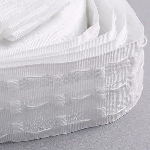 WANYI Gardinenband Kräuselband 7.5CM Breit Vorhangband zum Aufnähen Baumwolle Gardinen Kräuselband Universalband Reihband Faltenband für Gardinen Band(20M)