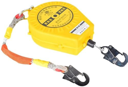 Höhensicherungsgerät,Baumklettergeschirr, Schutzausrüstung, Persönlicher Schutz, Absturzsicherungs,Tragbar Fallschutz,Klettern Sicherungsgerät Einziehbar,Sicherungsgurt Dachdecker Werkzeug 7m