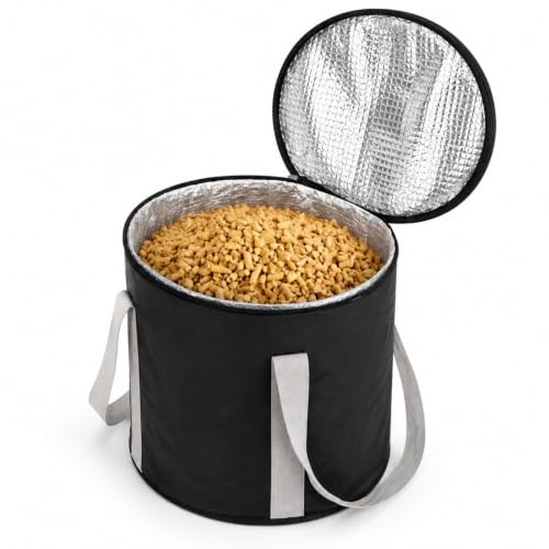 9 kg Holzpellet-Aufbewahrungstasche, wasserdichter Pellet-Aufbewahrungsbehälter für Grill und Smoker, hält Pellets trocken, tragbare Outdoor-Grill-Brennstoffaufbewahrung (1 Stück, 9 kg)