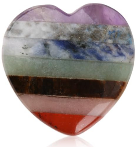 Herz Deko, Handschmeichler Aus Kristall Bunter Glücksstein Für Entspannung Geschenk & Wohnaccessoire Regenbogenfarben Ideales Mitbringsel Für Freunde Und Liebhaber Besonderer Steine