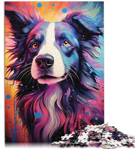 Puzzle für Erwachsene 1000 Teile Border Collie das Puzzle 26 x 38 cm Familienspiel zum Stressabbau schwierige Herausforderung für Teenager ab 14 Jahren