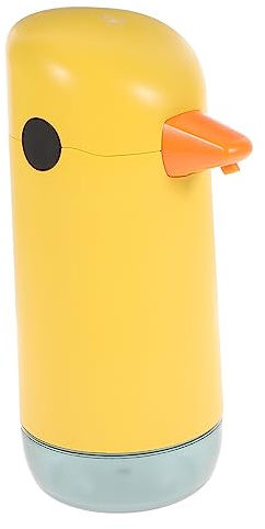 Berührungsloser Elektrischer Seifenspender mit Cartoon Motiv, 220ml | Gelb, ABS Gehäuse, Dinosaurierform, für Kinderhände und Spülbecken, 1 Stück