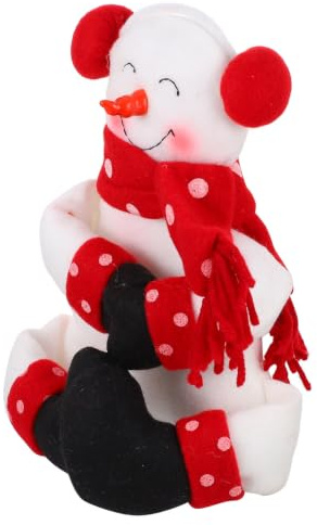 UTHCLO Christmas Snowman Wine Bottle Cover Holder Festive Xmas Beer Bottle Bag Decoration for Holiday Table Desk Buffet Gift and Party Atmosphere Enhancer