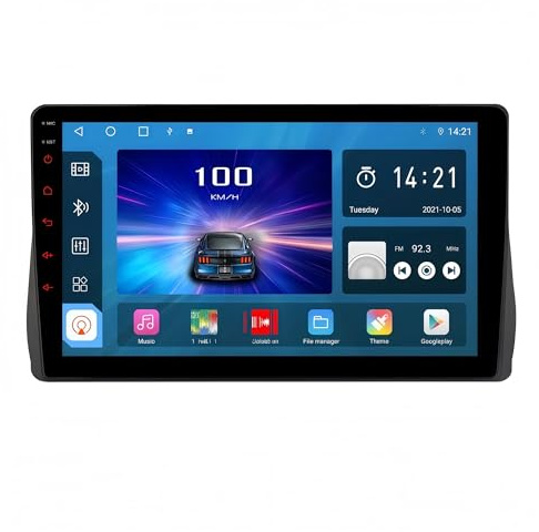 Pantalla automática inalámbrica carPlay Android Radio para Coche Android de 9 Pulgadas con GPS, Reproductor Multimedia y Pantalla táctil estéreo 8+256g