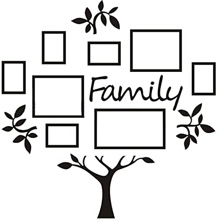 Stammbaum-Wandaufkleber, Wand-Fotorahmen, Baum-Aufkleber, 3D-DIY-Acryl-Bilderrahmen-Aufkleber, abnehmbarer Familienaufkleber für Schlafzimmer, Wohnzimmer, Büro, Zuhause