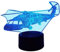 HPBN8 Ltd 3D Hubschrauber Lampe USB Power 7 Farben Amazing Optical Illusion 3D wachsen LED Lampe Formen Kinder Schlafzimmer Nacht Licht