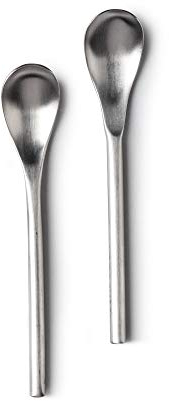 Kilo Stainless Steel Set of 2 Espresso Coffee Stirring Spoons - 10cm, Silver