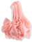 YFZYT Sommerschals Damen Mode weicher Schal - Anti-UV Feder Stickerei Muster Chiffon Seidenschal - Orange Rosa