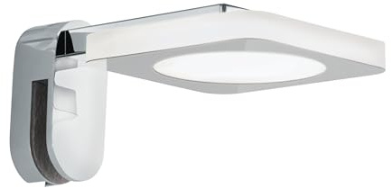 EGLO LED Wandlampe Cabus, Wandleuchte innen, Stahl in chrom | Kunststoff in satiniert warmweiß IP44