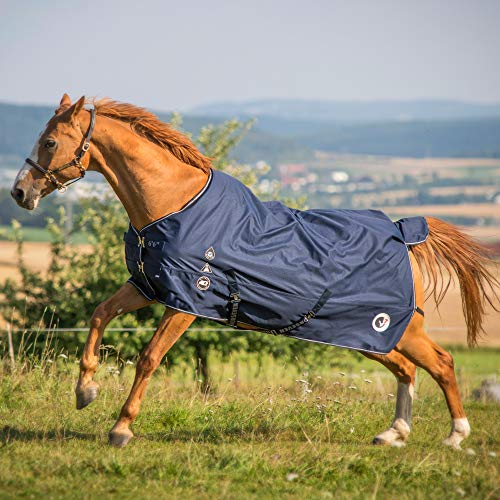 HorSeven Regendecke 50g - Marine/Navy, Größe:135