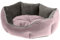 Ferplast Hundekörbchen Hundesofa Katzenbett QUEEN 60 mit Kissen, Kuschelbett für Haustiere, beidseitig nutzbar, weicher Samt, waschbar, 60 x 46 x H 20 cm, rosa