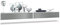 Vladon 2er-Set TV Board Lana 140, Made in Germany, Lowboards je 140 x 29 x 37 cm mit viel Stauraum, Korpus in Weiß matt, Fronten in Graphit seidenmatt | Große Farbauswahl