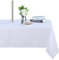 Fitable Ovale, längliche Tischdecke, für den Außen- und Innenbereich, waschbar, wasserdicht, knitterfrei, Weiß, 132.1x177.8 cm