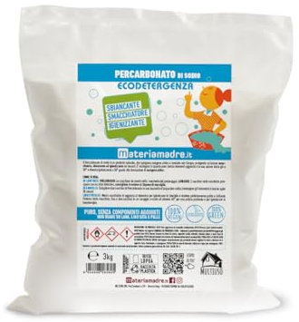 3 kg Percarbonato di sodio puro - smacchiante, sbiancante, igienizzante (1 busta da 3kg)