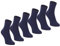 FUREINSTORE Calcetines Escolares para Niños, Calcetines Cortos Niño Nña Medias de Algodón para Uniforme, Tobillera para Deporte Suave y Expandible Pack de 6 Pares (39-44, Azul marino)
