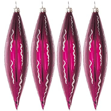 Rudolphs Schatzkiste Thüringer Christbaumschmuck Olive Beere matt (4) BxHxT 3x14x3cm NEU Baumbehang Weihnachtsbaum