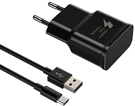 Ladekabel USB C 2m Für Samsung Galaxy A53 A52 A34 A33 S22 S21 S20FE S10 S9 S8, A14 A13 5g M54 M53 M34 M33 Z Flip3, 15w USB Ladegerät Stecker mit USB Typ-C Schnell Ladekabel