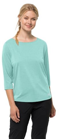 Jack Wolfskin Damen Jwp 3/4 W T Shirt Shortsleeve, Fresh Ice, XS EU