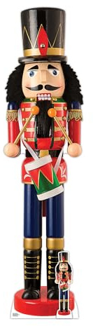 STAR CUTOUTS SC4197 Large Christmas Nutcracker Cardboard Cutout – Festive, Parties, Home & Office