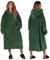 Sienna Extra Long Oversized Blanket Hoodie Wearable Throw with Pockets Sleeves Soft Sherpa Fleece Wearable Throw Giant Sweatshirt, Forest Green