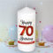 Stumpenkerze - Geburtstagskerze zum 70. Geburtstag, Happy Birthday - Für Dich | Motive auf Tattoofolie | Geschenkfolie und goldener Schleife | Kerze mit Geburtstagszahl Zahl in Geschenkverpackung