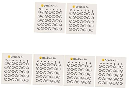 Tofficu 6 Stück Notizen Kreative Notizen Selbstklebend Mitarbeiter Neuheit Geschenk Klebetermin Selbstklebender Post-Countdown Für Klebrige Studenten Niedliche