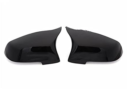 Auto Spiegelkappen Seitenspiegel Abdeckkappen Seit 2 Stücke Helles Auto Glänzend Schwarz Ersatz Für BMW 5er Limousine F10 F11 F18 2014-2017 Rückspiegel Abdeckkappen M Stil Außenspiegelabdeckungen