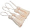 Makhry 20pcs 4,3 Zoll Handgemachte Seidige Mini Handwerk Quaste mit 2-Zoll-Kabel Schleife und Kleinen Chinesischen Knoten für Ohrringe,Lesezeichen,DIY Handwerk Zubehör (Beige)