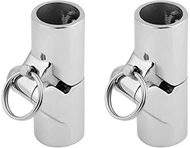2 Stück Bootsrohrverbinder, Marine 316 Edelstahl Zusammenklappbar Drehbar Rohrverbinder Bootszubehör (25mm)